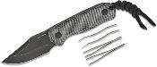 KI1092A1 Couteau Kizer Drop Bear Lame Clip Point Acier AEB-L Manche Micarta Noir Etui Kydex - Livraison Gratuite