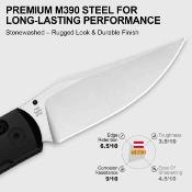 KI4761A4 Kizer Tycho – Couteau Pliant Lame Acier M390 Manche Titane + Fibre de Carbone Clutch Lock – Livraison gratuite