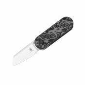 KIV2583A6 Couteau Kizer Mini Bay | Lame Acier 14C28N Satin | Manche Micarta Gray Vortex | Livraison Gratuite