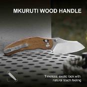 KIV3672A2  Couteau Kizer Bulldog | Lame Sheepsfoot Acier Nitro-V Satin | Manche Mkuruti Wood Clutch Lock - Livraison Gratuite