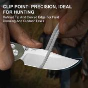 KIV3780A1 Couteau pliant Kizer Phoca CC | Lame Clip Point Acier AEB-L | Clutch Lock | Manche Micarta vert – Livraison Gratuite