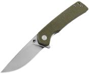 KKNJ147SGND Couteau Pliant Klaken Virex Pro Drop Point Lame Acier 14C28N Manche Micarta Vert Linerlock - Livraison Gratuite
