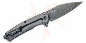 KS1404X Kershaw Flyby  | Couteau Pliant Assisté | Lame Wharncliffe Acier D2 | Manche Acier Inox PVD Gris | Clip - Livraison Gratuite