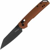 KS2051RBRZBW Kershaw Mini Iridium Reverse Tanto - Couteau Lame Acier D2 Black Manche Aluminium Bronze DuraLock - Livraison Gratuite