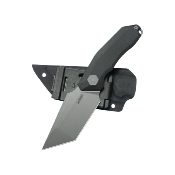 KUB382A Couteau Fixe Kubey Yokai Black Lame Tanto Acier 14C28N Etui Kydex - Livraison Gratuite