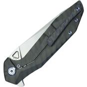 KUB235G — Couteau Kubey Nova Framelock Acier Sandvik 14C28N 58-60 HRC Bead Blast Drop-Point Manche Titane Flammé EDC Livraison Gratuite