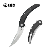 KUB346A Couteau Kubey Wave Crest – Couteau Pliant Pikal | Lame Satin Acier 14C28N | Manche G10 Noir Roulements Billes - Livraison Gratuite