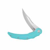 KUB346B Couteau Kubey Wave Crest – Couteau Pliant Pikal | Lame Satin Acier 14C28N | Manche G10 Tiffany Blue Roulements Billes - Livraison Gratuite