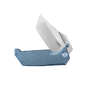 KUB402B Kubey Hamster Blue – Couteau Pliant Frame Lock | Lame Clip Point Satin 14C28N | Manche Titane KIVT - Livraison Gratuite