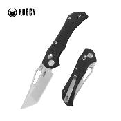KUB433A Couteau KUBEY Tantorian Lame Acier 14C28N Satin Manche G10 Noir Crossbar Lock - Livraison Gratuite