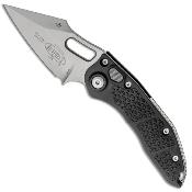 MCT16910 Couteau Microtech Stitch Automatique Lame Wharncliffe Acier M390 Manche Aluminium Noir Made in USA