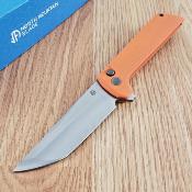 NMB2406O Couteau North Mountain Blade Chop 2 AEB-L Tanto Lame Acier Manche G10 Orange Button Lock - Livraison Gratuite