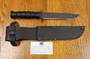 ON8180 Couteau Ontario 498 Marine Combat Lame Clip Point Acier Carbone 1095 Manche Cuir USA - Livraison Gratuite