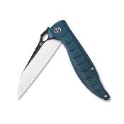 QS117C Couteau QSP Locust Blue Micarta Lame Acier 154CM IKBS - Livraison Gratuite