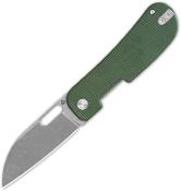 QS154D Couteau QSP Variant PE Green Lame Acier 14C28N SW Sheepsfoot IKBS - Livraison Gratuite