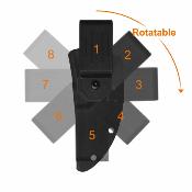 QS166A2 Couteau QSP Viper Clip Point Lame Acier 10Cr15MoV Manche G10 Noir Housse Kydex - Livraison Gratuite