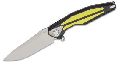 RKTULAYBFG Couteau Rike Knife Tulay Black/Fluorescent Green Lame Acier 154CM IKBS - Livraison Gratuite