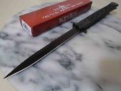 RR2645 Rough Rider – Couteau Lame Acier Inox Black Finish Manche G10 Black Assisted Opening Linerlock Clip – Livraison Gratuite