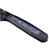 RS3501FB Real Steel Dex – Couteau Fixe EDC | Lame M390 Satin | Manche Blue G10 + Carbone | Étui Kydex  - Livraison Gratuite