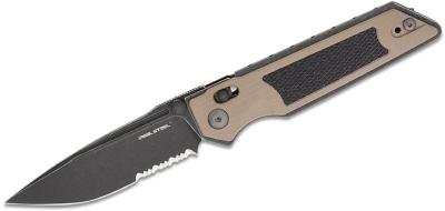 RS7713CB Couteau Real Steel Sacra TAC Slide Lock Lame Tanto Acier K110 Manche G10 Tan/Noir Sécurité Slide Lock - Livraison Gratuite