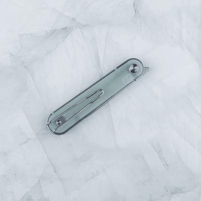 RS8061BN Real Steel IRIS – Couteau Pliant Liner Lock | Lame Drop Point 12C27 Satinée | Manche G10 Jade Naturel - Livraison Gratuite