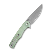 S210121 Couteau SENCUT Crowley Jade Lame Acier D2 IKBS Button Lock - Livraison Gratuite