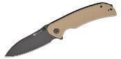 S230772 Couteau Sencut Borzam Tan Lame Acier 9Cr18MoV Black IKBS - Livraison Gratuite