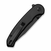 S251022 Sencut Ingot Black | Couteau Lame Acier D2 Black Clip Point | Manche Aluminium | Button Lock | Livraison Gratuite