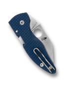 SC264GPCBL Spyderco MicroJimbo – Couteau Lame Wharncliffe CPM SPY27 Satinée, Manche G10 Bleu, Compression Lock USA - Livraison Gratuite