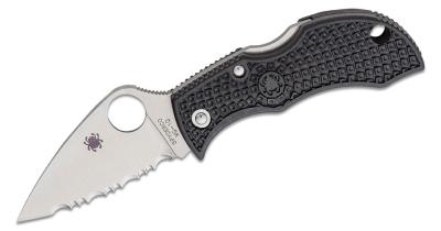 SCMBKLFS Couteau Spyderco Manbug Leaf Shaped Serrated Lame Acier VG10 Japan - Livraison Gratuite