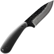 SKW17031 Couteau Skallywag Fireside Lame Acier 420 Finition Martelée PVD Manche Nylon Noir Étui Ceinture - Livraison Gratuite