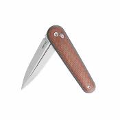 SRM251MBMN SRM Twin 251MB-MN – Couteau Pliant Lame Spear Point Acier N690 8,6 cm Satin – Manche Micarta Marron – Ambi Lock – Livraison Gratuite