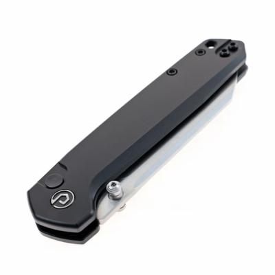 TD015BK Couteau Defcon Tier 2 Lame Sheepfoot Sandvik 14C28N Manche Aluminium Black Sécurité Button Lock - Livraison Gratuite