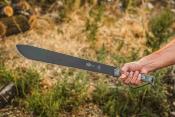 TPMAC230 — Machette TOPS Machete .230 Lame Acier Carbone 1095 Finition Grise Manche Micarta Noir Housse nylon Bushcraft USA Livraison Gratuite