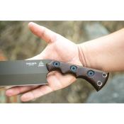 TPTNAT02 Couteau Fixe TOPS Nata Lame Acier 1095 Manche Micarta Noir/Brun Étui Ceinture Made In USA - Livraison Gratuite