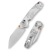 TVYD04SM Couteau Pliant Trivisa Firefly Ultra-S Lame Acier M390 Manche Titane Gris Crossbar Lock - Livraison Gratuite