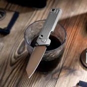 VOSA3520 Couteau Vosteed Parallel Circuit | Lame Reverse Tanto Acier 154CM | Manche Titane Crossbar Lock - Livraison Gratuite