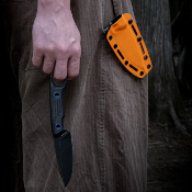 VOSD0301 Couteau Vosteed Fullback Black Lame Drop Point Acier Nitro-V Manche Micarta Housse Kydex - Livraison Gratuite