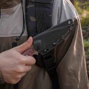 VOSD0803 Vosteed Inferno | Couteau Lame Acier 14C28N Stonewash | Manche Copper Raindrop Micarta Housse Kydex - Livraison Gratuite