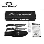 WAR058BK 2 Couteaux de Lancer WithArmour Aces Throwing Acier 440 Tanto Etui Nylon - Livraison Gratuite