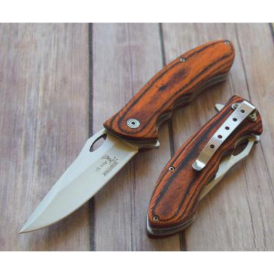 Lot de 3 Couteaux Elk Ridge Brown Pakkawood A/O Acier Carbone/Inox Manche Bois ERA159SW - Free SHipping