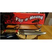 FH120 Grand Poignard Fox-N-Hound Bowie Lame Acier Surgical Etui Cuir FH120 - Livraison Gratuite
