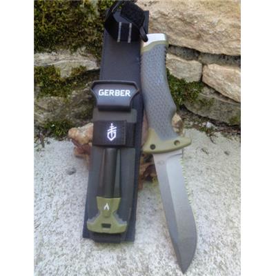 G1829 Couteau Gerber Ultimate Acier 7Cr17MoV Allume Feu + Affuteur - Livraison Gratuite