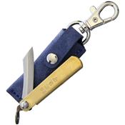 HIGO01BS Higonokami SK Folder Brass Lame SK5 Etui Cuir Bleu Made Japan - Livraison Gratuite