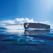 HO24456 Hogue Mysto Water Series | Couteau Lame Acier CPM-MagnaCut Clip Point | Manche Blue Canyon Richlite | ABLE Lock | Made in USA | Livraison Gratuite