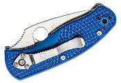 SC136PSBL Couteau Spyderco Persistence Lightweight Blue Lame Acier S35VN Serrat - Livraison Gratuite