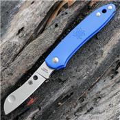 Couteau Spyderco Roadie Bleu Lame Acier N690Co Manche FRN Made Italy SC189PBL - Free Shipping