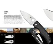 Couteau Spyderco Shaman Plain Lame Acier CPM-S30V Manche G-10 Made USA SC229GP - Free Shipping