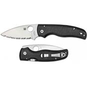 Couteau Spyderco Shaman Serrated Lame Acier CPM-S30V Manche G-10 Made USA SC229GS - Free Shipping