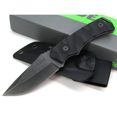 Couteau Schrade Tactical Drop Point Acier 8Cr13 Manche G-10 SCHF14 - Free Shipping
